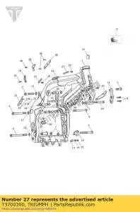 triumph T3700300 clip harnas - Onderkant