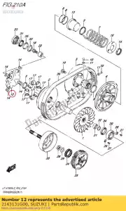 Suzuki 2143131G00 plate,movable d - Bottom side