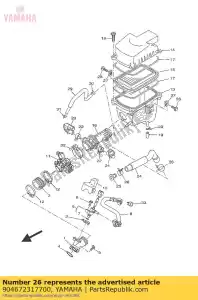 yamaha 904672317700 clip (4hc) - La partie au fond