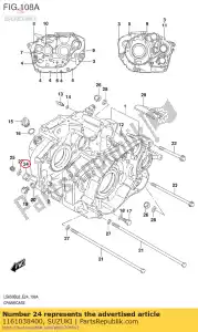 suzuki 1161038400 afstandshouder, motor m - Onderkant