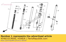 Ici, vous pouvez commander le clamper, frein hos auprès de Honda , avec le numéro de pièce 45461GC4600: