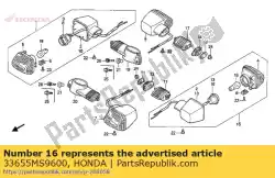 Aqui você pode pedir o socket comp., l. Rr. Piscador em Honda , com o número da peça 33655MS9600: