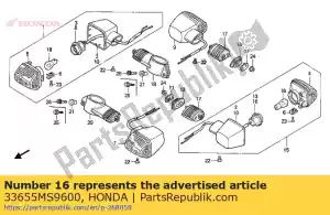 honda 33655MS9600 socket comp., l. rr. piscador - Lado inferior