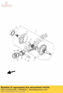 yamaha 5DV116361000 piston (0.50mm o/s) - Bottom side