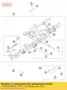 ktm 77204030044 braço oscilante cpl. 11 - Lado inferior