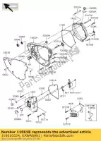 110610324, Kawasaki, guarnizione, coperchio frizione, inne kx250 kawasaki kx 250 2004 2005 2006 2007 2008, Nuovo