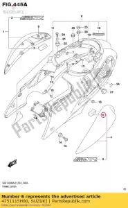 suzuki 4751115H00 cushion,frame c - Bottom side