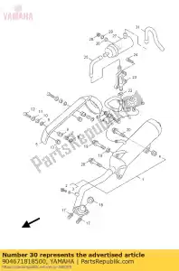 yamaha 904671818500 clip (mh0) - Lado inferior