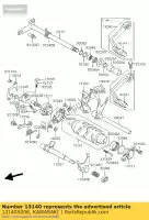 13140S008, Kawasaki, fork-shift ksf400-a1 kawasaki kfx 400 2004 2005 2006, Novo