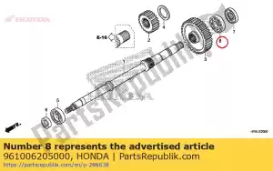 honda 961006205000 cuscinetto, sfera radiale, 6205 - Il fondo