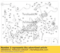 Ici, vous pouvez commander le support d'unité de commande abs auprès de Piaggio Group , avec le numéro de pièce 2B000650: