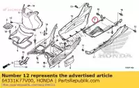 64331K77V00, Honda, couvrir sous honda  150 2017 2019, Nouveau