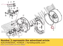 Here you can order the ring, damper from Honda, with part number 42624HB3000: