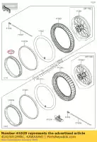 410250129WC, Kawasaki, velg, fr, 1.40x14, zwart kawasaki kx  a kx65 65 , Nieuw