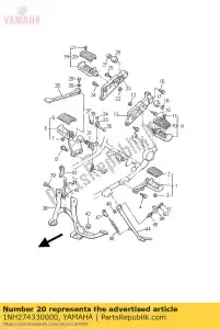 yamaha 1NH274330000 hoes, voetsteun achter - Onderkant