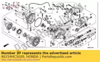 90154HC5000, Honda, boulon, bride, 10x48 honda st pan european  st1100 trx350fe fourtrax rancher 4x4 es trx400fw foreman trx450es trx500fa trx450fe trx650fa rincon trx400fa at trx680fa foretrax rubicon rubican trx500fe trx500fpa wp 1100 350 400 450 500 650 680 , Nouveau