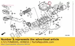 deksel, luchtfilterhuis van Honda, met onderdeel nummer 17217HN8000, bestel je hier online: