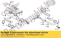 Here you can order the cover, ex. Pipe from Honda, with part number 18321HM8000: