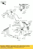 180910897, Kawasaki, corpo-comp-marmitta kawasaki z  m r l zr750 z750 abs 750 , Nuovo