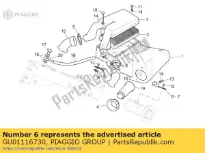 Piaggio Group GU01116730 placa derecha - Lado inferior