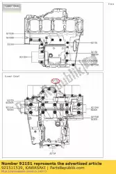 Aquí puede pedir tornillo, 7x45 zx1200-a1 de Kawasaki , con el número de pieza 921511539: