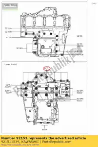 kawasaki 921511539 tornillo, 7x45 zx1200-a1 - Lado inferior