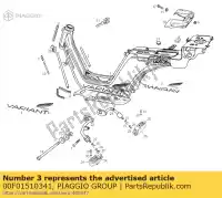 00F01510341, Piaggio Group, Adorno. upper.bl.fr.frame derbi variant revolution e 50 1 2, Nuevo