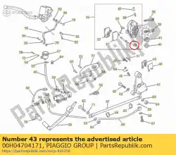 Aquí puede pedir tornillo de Piaggio Group , con el número de pieza 00H04704171: