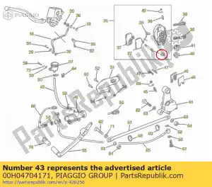 Piaggio Group 00H04704171 tornillo - Lado inferior