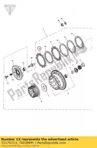 triumph T1170713 disk, clutch friction, a - Bottom side