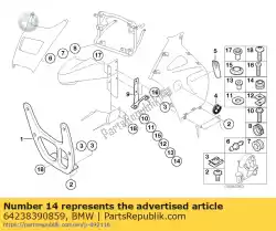 Here you can order the grommet from BMW, with part number 64238390859: