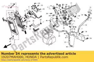 honda 19207MAH000 tube, réserve de radiateur (b) - La partie au fond