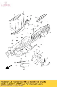 yamaha 5B2F74130000 cubre reposapiés - Lado inferior