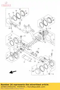 yamaha 2EN833400200 rear flasher light assy 2 - Bottom side