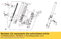 Aqui você pode pedir o conjunto de selos, fr. Garfo em Honda , com o número da peça 51490KAE003: