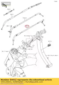 kawasaki 540120601 przepustnica linki, zamykanie zr1000f - Dół