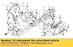 Aqui você pode pedir o fique, abaixe o capuz em Honda , com o número da peça 64531MATD50: