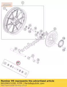 ktm 90109015100 rep. przedniego ko?a zestaw - Dół