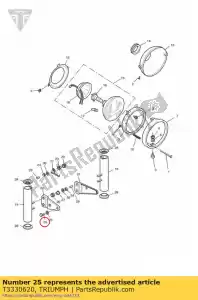 triumph T3330620 bolt domed - Bottom side