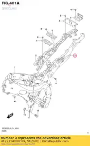 suzuki 4122114J00YUG riel, asiento, l - Lado inferior