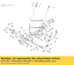 Piaggio Group 676187 capa da suspensão dianteira - Lado inferior