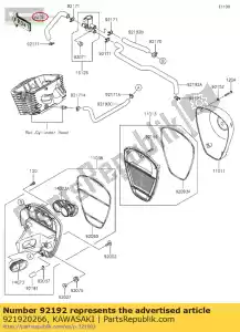 Kawasaki 921920266 tubo, cabeça asv-fr - Lado inferior