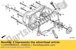 Here you can order the gasket, r. Crankcase cover from Honda, with part number 11394GW8681: