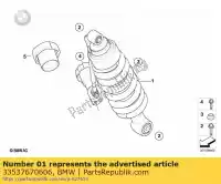 33537670606, BMW, puntone a molla, posteriore bmw  1200 2003 2004, Nuovo