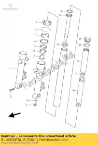 Suzuki 5110420F30 amortiguador, para - Lado inferior