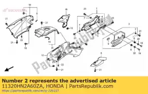 honda 11320HN2A60ZA cover comp., l. motorzijde * nh1 * (nh1 zwart) - Onderkant