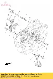 yamaha 3D7133000000 pompe à huile - La partie au fond