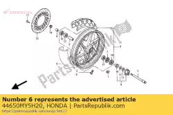 Aqui você pode pedir o subconjunto da roda, fr em Honda , com o número da peça 44650MY5H20: