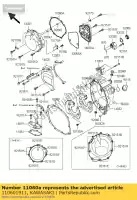 110601911, Kawasaki, gasket,generator cove zx1200-a kawasaki zx 1200 2000 2001 2002 2003 2004 2005 2006, New