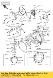 Qui puoi ordinare guarnizione, calotta del generatore zx1200-a da Kawasaki , con numero parte 110601911: